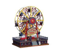 LEMAX-Élément animé pour Village Carnival Lemax La grande roue, avec adaptateur - 27,5 x 16,8 x 33,4 cm