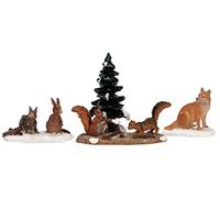 Lemax Ensemble de 4 figurines Animaux de la forêt