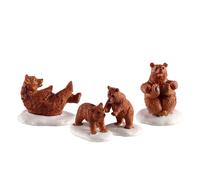 LEMAX Famille D'Ours Dans La Neige - Bear Family Snow Day, Set De 4 Cod. 02943