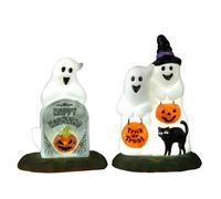 Lemax Fantasmi Di Halloween Illuminati - Happy Halloween Ghosts Cod 24934 Village Multicolore