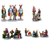 LEMAX-Figurine pour village de Noël Lemax thème Faire du shopping toute la journée