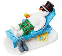Lemax Figurine Village de Noël : Bonhomme de Neige Relaxant, 12039, Bleu, Vert, Rouge