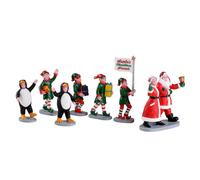 LEMAX-Figurines pour Caddington Village Lemax Parade des lutins du Père Noël - 7 pièces
