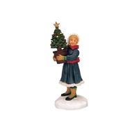LEMAX FILLE AVEC SAPIN DE NOËL - L'ARBRE crèche du village plus minuscule COD 32726