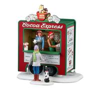 LEMAX Lot de 2 Figurines Lumineuses « Cocoa Express » en résine, Brun, Transparent, 11,7 x 11,7 x 12,8 cm