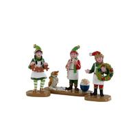 Lemax - Lot de 3 lutins artisanaux