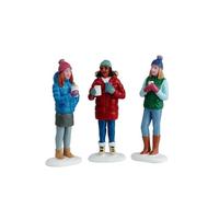 LEMAX Lot de 3 Personnages Hot Cocoa avec Amis en résine H6,8 x 7,4 x 1,8 cm