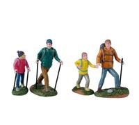 Lemax Lot de 4 randonneurs père et fille #42313