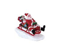 Lemax – Père Noël et lutins sur une luge