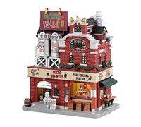 Lemax Noël 35034 Caddington Village Lighted Building: Derby & Sons Brewing Co, Rouge