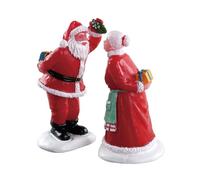 Lemax – Père Noël et Mère Noël sous le gui