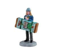 LEMAX Personnage de fille de neige "Insta-Arbre!" en résine H6,6 x 4,4 x 3 cm