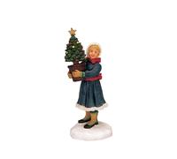 LEMAX FILLE AVEC SAPIN DE NOËL - L'ARBRE crèche du village plus minuscule COD 32726