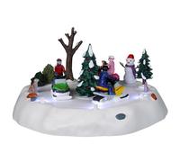 LEMAX-Scène animée pour Vail Village Lemax Plaisir en motoneige - 24,5 x 23,3 x 13,3 cm