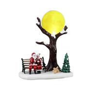 LEMAX Scène du Père Noël et de la mère Noël avec lumière LED « Romance Pole Nord » en plastique 19 x 14 x 9 cm