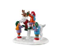 LEMAX-Scène Lemax Santa's wonderland Bonhomme de neige renne et enfants