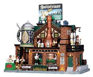 Lemax - Sculpture de brasserie Yulesteiner - Marron, Ancien Monde, Montage sur table, Adaptateur 4.5v inclus