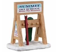 Lemax - Sculpture de Signalétique en Résine Rustique pour Skiing - Montage au Plafond - Code produit : 34097