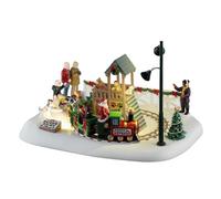LEMAX Train en mouvement avec Père Noël et lumières LED "Puppy Play Park" H15,5 x 23,5 x 17,8 cm