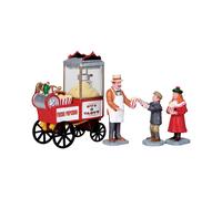 Lemax Vendeur De Popcorn - Popcorn Seller, Set Of 4 Code 028832