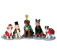 Lemax Village Collection 32126 Lot de 5 Chiens costumés