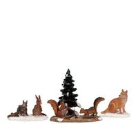 Lemax Village de Noël Animaux de la forêt Lot de 4-12516