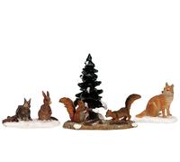 Lemax Village de Noël Animaux de la forêt Maison de Noël Hiver Décoration Noël Figurines