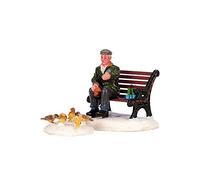 Lemax - Village de Noël - Figurine nourrissant les pigeons - 2 pièces (42905)