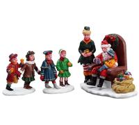 Lemax Village de Noël Père Noël avec enfants Décoration d'hiver Noël Figurines