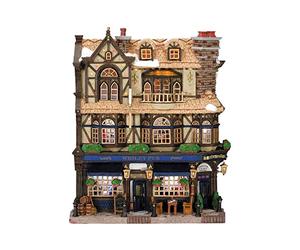 Lemax WESLEY Pub - 21 cm x 25,30 cm x 8 cm - Résine - Sculpture Pub - Brown - Village - Rustique