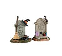 Lemax Witch Tombstones