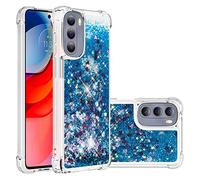 LEMAXELERS Coque compatible avec Moto G Stylus 4G 2022, coque liquide à paillettes flottantes sable mouvant Coque de protection en silicone TPU souple pour Motorola G Stylus 4G 2022. YBL Love Blue