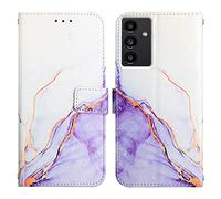 LEMAXELERS Coque Galaxy A52 5G,Portefeuille Etui Housse pour Samsung Galaxy A52 5G Coque Paillette Bling Marbre PU Cuir Flip Wallet Étui Coquille Couverture pour Galaxy A52 5G,YB2 Marble Zi White