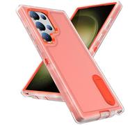 LEMAXELERS Coque pour Samsung Galaxy S25 Ultra Étui avec Support Invisible，Military Armor Protection Complète du Corps Étui Résistant Aux-Chocs Cover Antichoc Housse pour Galaxy S25 Ultra Orange HW