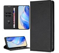 LEMAXELERS Coque pour Xiaomi Poco M7 4G Portefeuille Cover [Protection RFID] Porte-Cartes Ständer Résistant Auxchocs Flip Wallet Business Protection Housse pour Xiaomi Poco M7 4G Black YBLZ