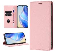 LEMAXELERS Coque pour Xiaomi Poco M7 4G Portefeuille Cover [Protection RFID] Porte-Cartes Ständer Résistant Auxchocs Flip Wallet Business Protection Housse pour Xiaomi Poco M7 4G Pink YBLZ