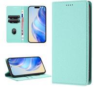 LEMAXELERS Coque pour Xiaomi Poco M7 4G Portefeuille Cover [Protection RFID] Porte-Cartes Ständer Résistant Auxchocs Flip Wallet Business Protection Housse pour Xiaomi Poco M7 4G Light Green YBLZ