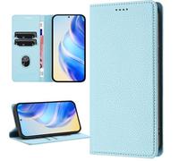 LEMAXELERS Coque pour Xiaomi Poco M7 4G Portefeuille Cover [Protection RFID] Porte-Cartes Ständer Résistant Auxchocs Flip Wallet Business Protection Housse pour Xiaomi Poco M7 4G Light Blue YBLZ