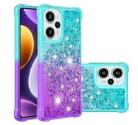 LEMAXELERS Liquide Coque pour Redmi Note 12 4G, Paillette Brillante Quicksands Liquide Transparente Antichoc Étui de Protection Silicone TPU Case Housse pour Redmi Note 12 4G, YBLS Blue Purple
