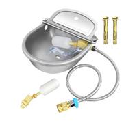 Lembeauty Bac à Eau Automatique pour Animaux, Abreuvoir en Acier Inoxydable pour Bétail, Dispensateur à Boisson pour Vache Chèvre Cheval