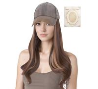 Lembeauty Casquette Avec Perruque,Perruque Cap avec Mèches de Cheveux | Accessoire Mode Respirant Pour Courses Activités Extérieures Rendez-Vous Quotidien Voyage