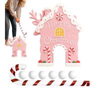 Lembeauty Jeu De Golf Canne De Noël - Set De Jeu Canne en Sucre De Noël,Jouet De Mini Golf pour La Maison,pour Famille Jardin Vacances Salon Camping Fête Intérieur Extérieur Pique