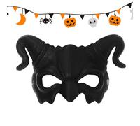 Lembeauty Masque Effrayant d'Halloween,Masque Cornes Mouton -Visage Halloween | Accessoire Cosplay Étrange Coiffe Fête Adultes Célébration Fêtes Défilé Festival