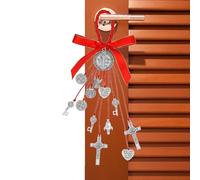 Lembeauty Pendentif Pour Rétroviseur, Décor Mural Saint Benoît, Pendentifs Décoratifs Pour Rétroviseur, Pour Camion SUV Pickup Tableau De Bord Fenêtre Porte Voyage Quotidien Vacances