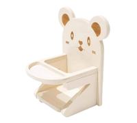 Lembeauty Petite Chaise pour Hamster, siège pour Hamster - Chaise de Salle à Manger en Bois pour Hamster,Accessoires Photo de Maison, Plateau de décoration d'habitat Inclus, Chaise en Bois Faite à la