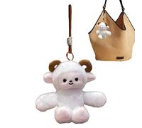 Lembeauty Porte-Clés en Peluche - Décoration Interactive en Forme d'agneau,Porte-Clés Figurine Animale en Peluche | pour Petite Amie Maman Femmes Garçons Amis Sac Bandoulière Et À Dos Fourre-Tout