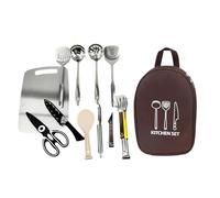 Lembeauty Ustensiles De Cuisine De Camping | Set Pelle Cuisine Extérieur | Ustensiles De Cuisson Portables pour Barbecue Randonnée Trekking Camping Hommes Femmes