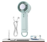 Lembeauty Ventilateur de Poche,Ventilateur Rafraîchissant pour Voyages - Appareil de Rafraîchissement 3 Vitesses pour Bureau Études Voyages Sport en Plein Air Sac à Dos Pique-Nique Plage