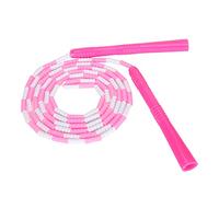 LEMCC Corde à Sauter Souple Rose Corde à Sauter Perlée Réglable Corde à Sauter Perlée Douce pour Femmes, Hommes et Enfants pour Garder la Forme, L'entraînement et la Perte de Poids