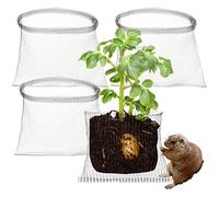 LEMCC Lot de 4 protections de racines en maille pour plantes - 61 x 61 cm - En acier inoxydable - Pour les baies et les campagnols - Protection des racines